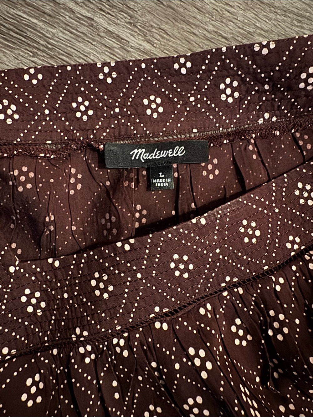 Madewell beautiful flutter sleeve floral blouse cotton viscose blend size large - Picture 6 of 8